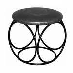 БАНКЕТКА КРУГЛАЯ ЧЕРНАЯ