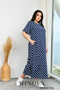 Платье 1704-темно-синий Minova