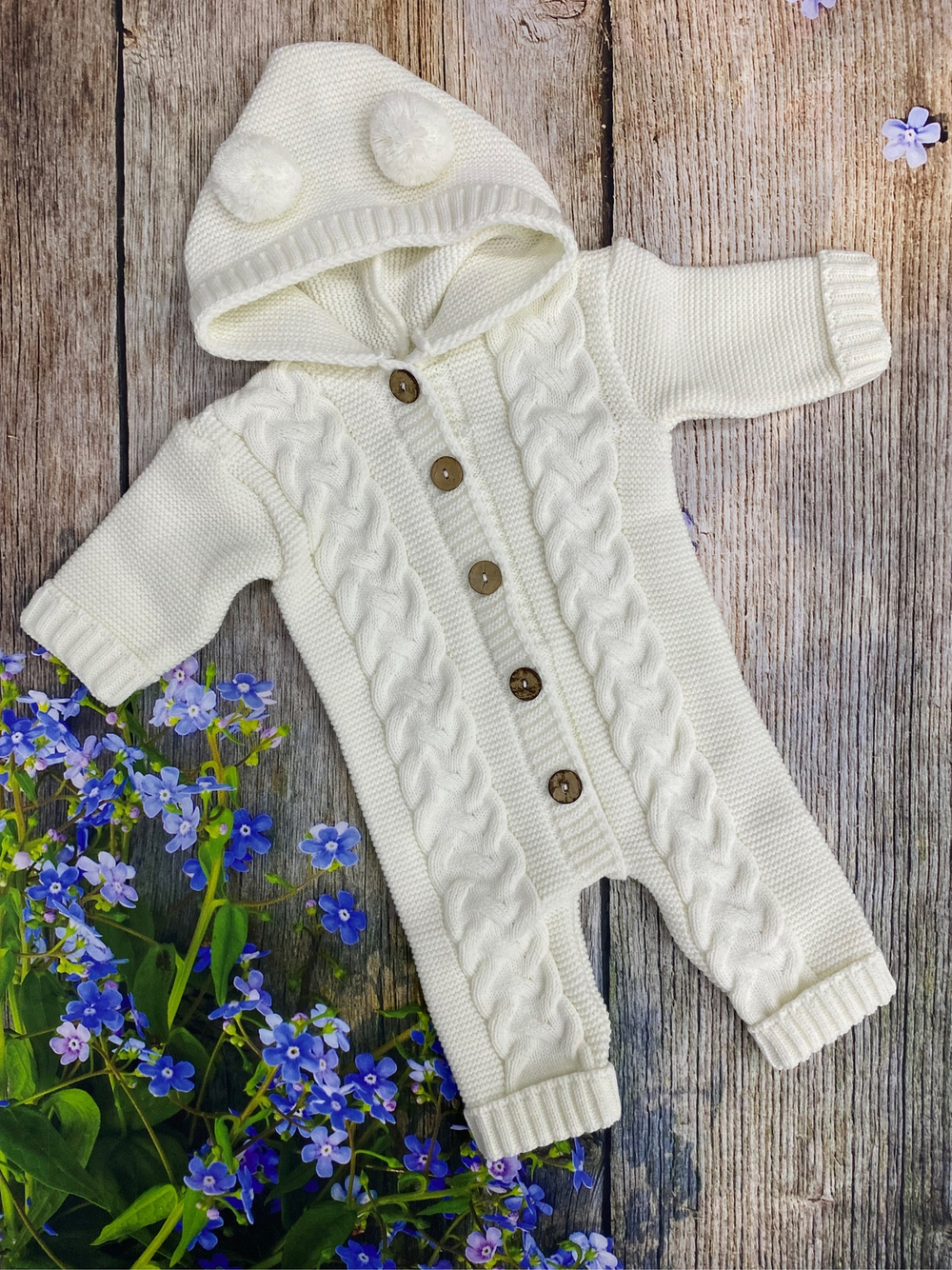 Вязаный комплект на выписку 5 предметов  "Круже" (Одеяло утеплен., бант, пинетки, комбинезон, шапка) (Цвет: Розовый)