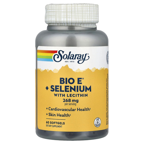 Solaray, Bio E® с селеном и лецитином, 60 капсул