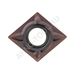 Пластина твердосплавная ISO CCMT060202-F1 APM828L AHNO предназначена для получистовой обработки жаропрочной и нержавеющей стали.