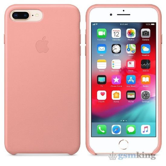 Leather Case iPhone 8/7 Plus Soft Pink (Бледно‑розовый)