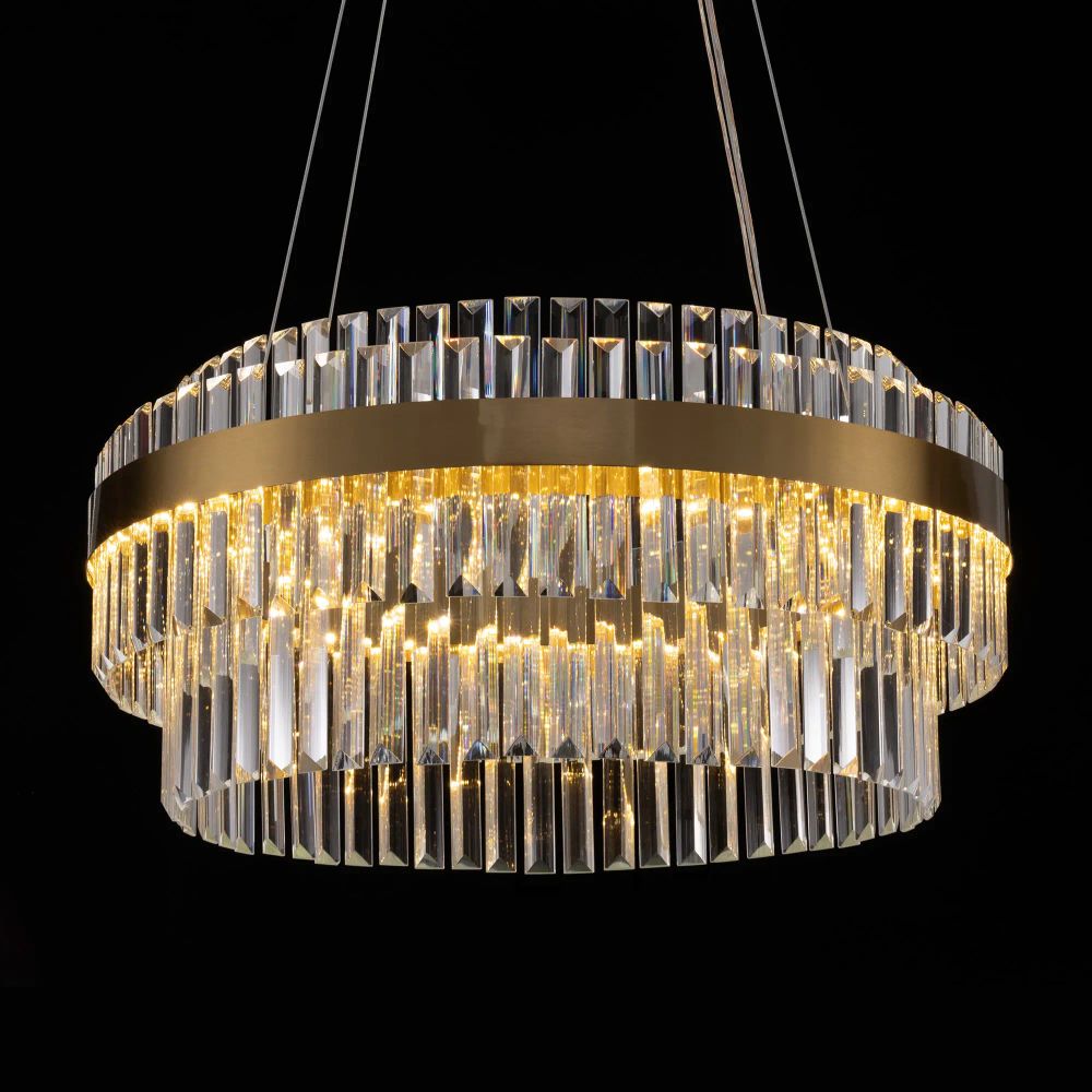 Citilux Sheldon CL339163 LED Люстра хрустальная с пультом Бронза