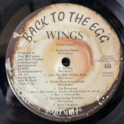 Винтажная виниловая пластинка LP Paul Mc Cartney, Wings, Back To The Egg (США 1979)
