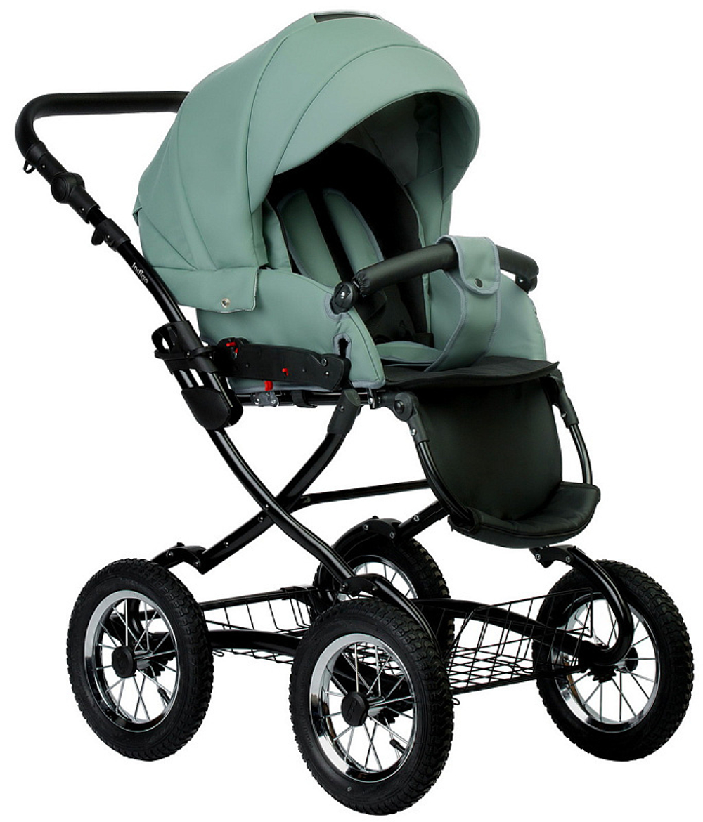 Детская коляска Indigo Barbara Eco Classic 3 в 1 с автокреслом Avionaut Cosmo Be01 шалфей кожа