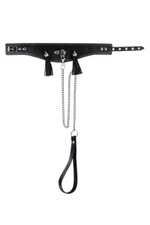 Черный ошейник с кисточками (Цвет: черный)