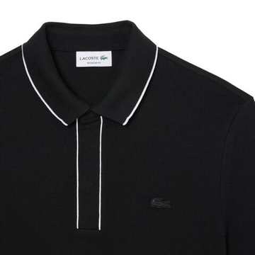 Мужское теннисное поло Lacoste Paris Stretch Piqué Regular Fit - черный