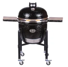 Керамический угольный гриль Monolith LeChef Pro 2.0 Black, 52 см, с ножками и столиками, чёрный