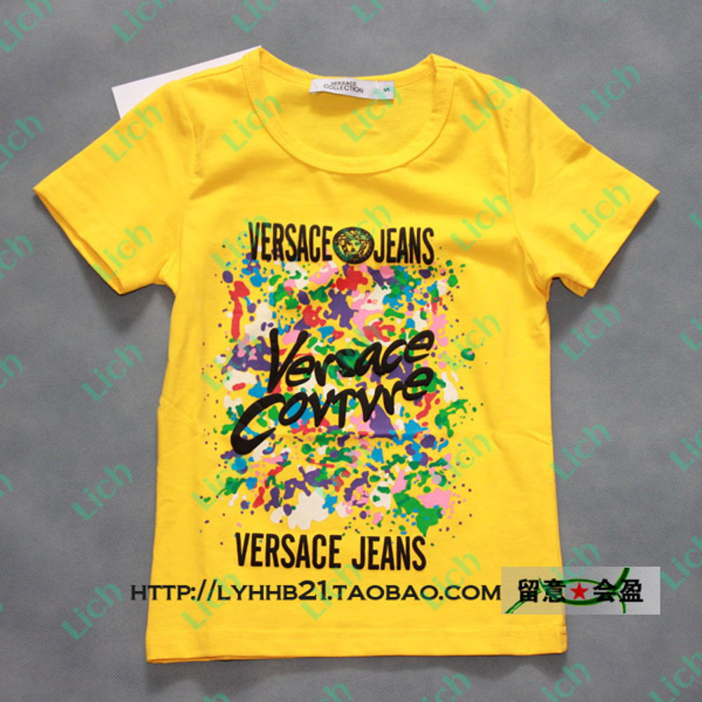 Футболка с цветным принтом и надписью