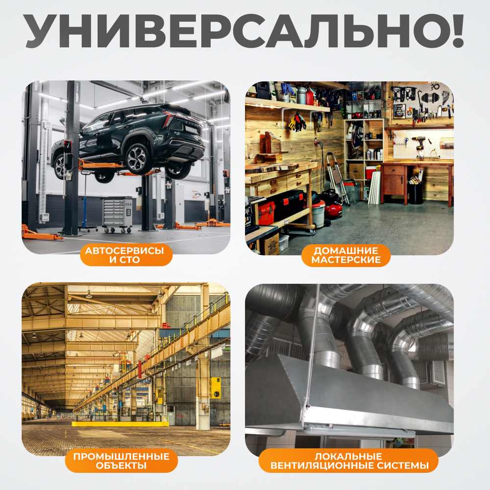 WDK-87624 Вентилятор для вытяжки выхлопных газов, 2430 м3/час, 1,1 кВт, 220В