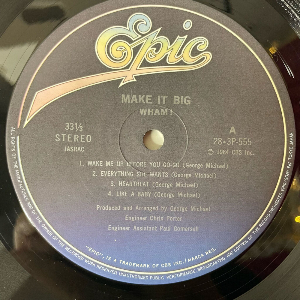 Винтажная виниловая пластинка LP George Michael Wham Make It Big (Japan 1984) (Obi) Careless Whisper