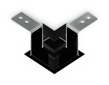 Коннектор угловой для встраиваемого шинопровода GL1040 BK чёрный Magnetic 220V Ambrella