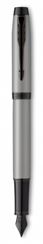 Перьевая ручка Parker IM Achromatic, Grey BT, перо: F, цвет чернил: blue, в подарочной упаковке.