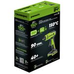 Пистолет клеевой акк. Greenworks G24GLG, 24V, 150°С, нагрев 90 сек, стержни 11 мм, антикапля,1х2Ач,ЗУ,кор (3502207CUA)