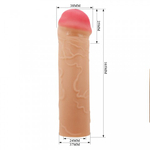 Реалистичная насадка на пенис Nile (16,5 см) телесная