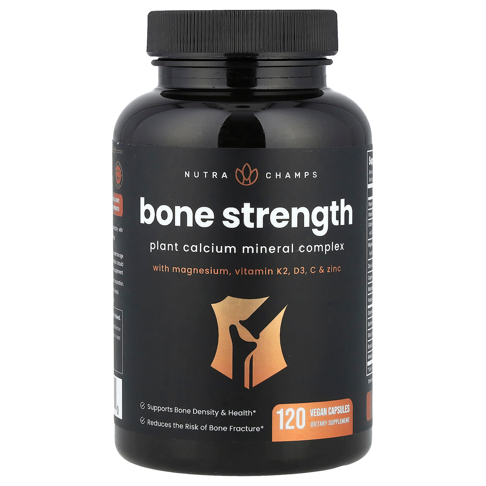 NutraChamps, Bone Strength, 120 веганских капсул