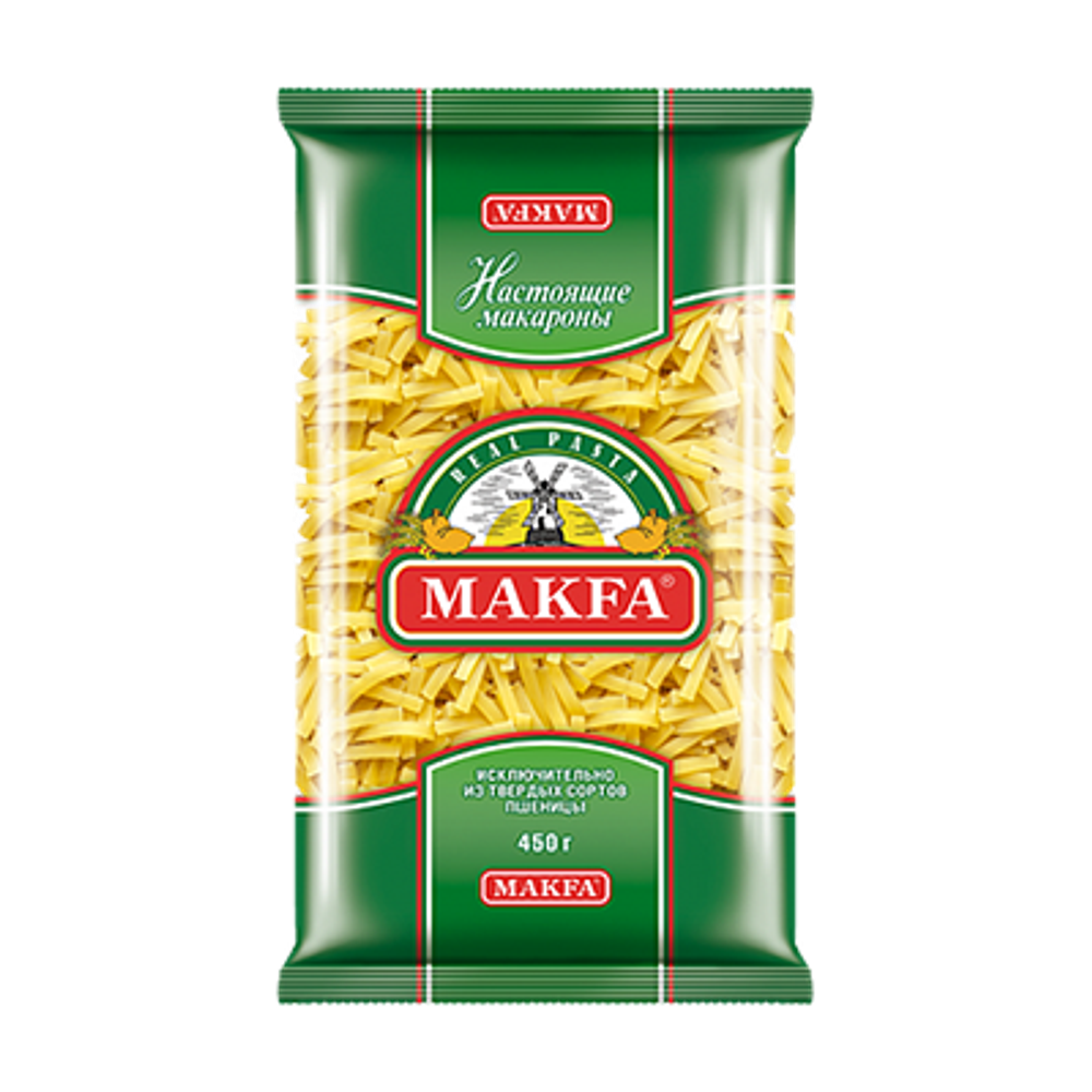 Макароны лапша короткая Макфа 450г