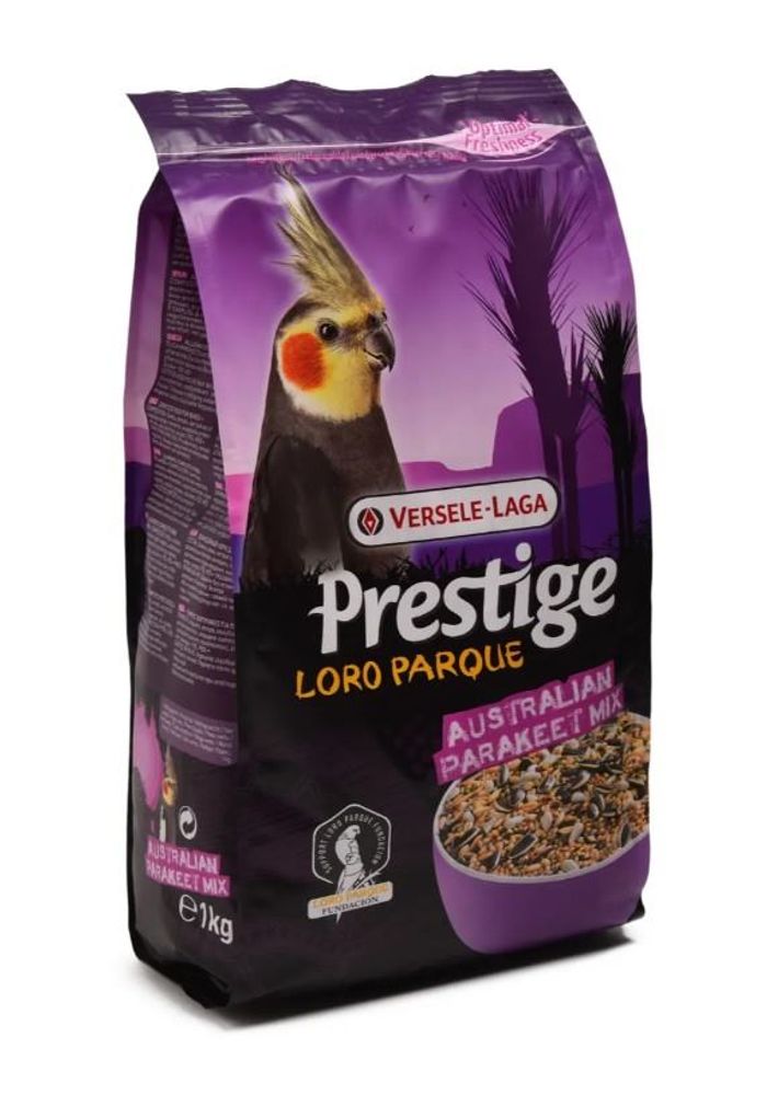 Корм VERSELE-LAGA Prestige PREMIUM Australian Parakeet Loro Parque Mix для средних попугаев, пакет 1 кг