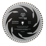 Диск алмазный отрезной для армированного бетона TOPALMAZ TITAN, диаметр 600, 800 мм, посадочное 25,4 мм, высота сегмента 13,5 мм