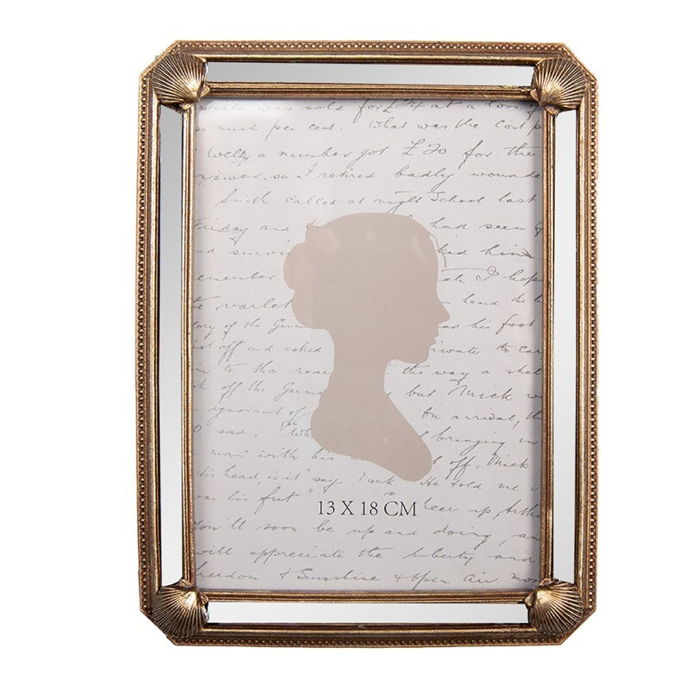 Фоторамка "Ракушки" большая 16x2x21см (Фото 13x18 см) Поликерамика,стекло