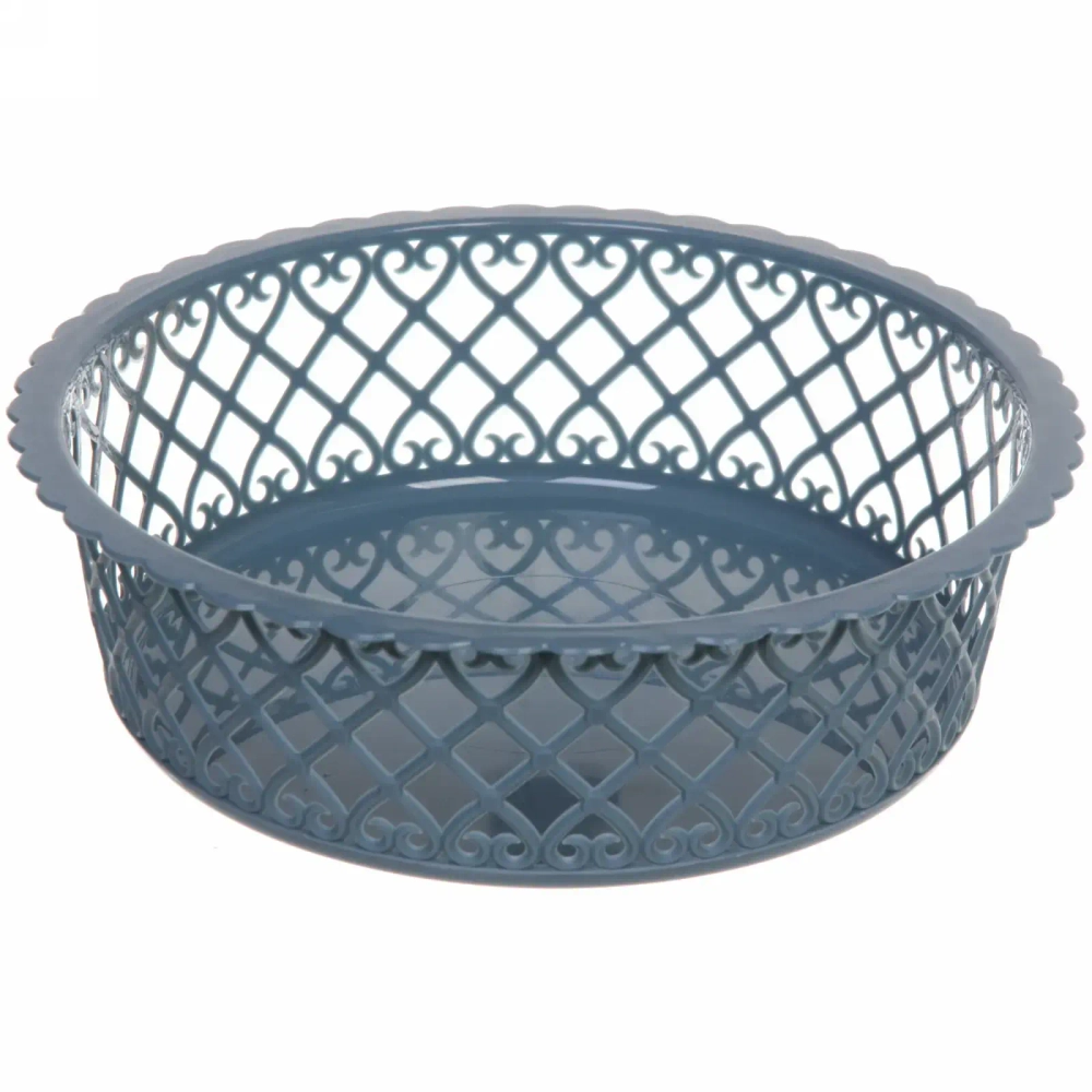 Сухарница пластиковая «Астория» 21*6,5см, синяя пыль