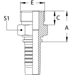 Фитинг DN 16 ORFS (Ш) 1