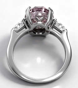 Ювелирное кольцо из серебра 925 пробы,вставка султанит,фианиты,размер 17.5