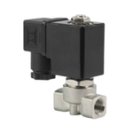 Two way normally closed with zero pressure differential electric solenoid valve ElephantVS2W-701 P-Z-NC PTFE G 24V, body material - stainless steel AISI 304, seal - PTFE, with coil YS-018 24V