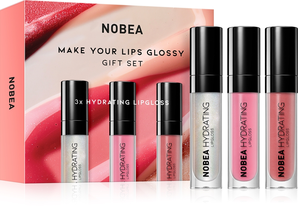 NOBEA Beauty Pleasure NOBEA Make Your Lips Glossy Gift Set - Набор блесков для губ в подарочном исполнении, 3 szt.