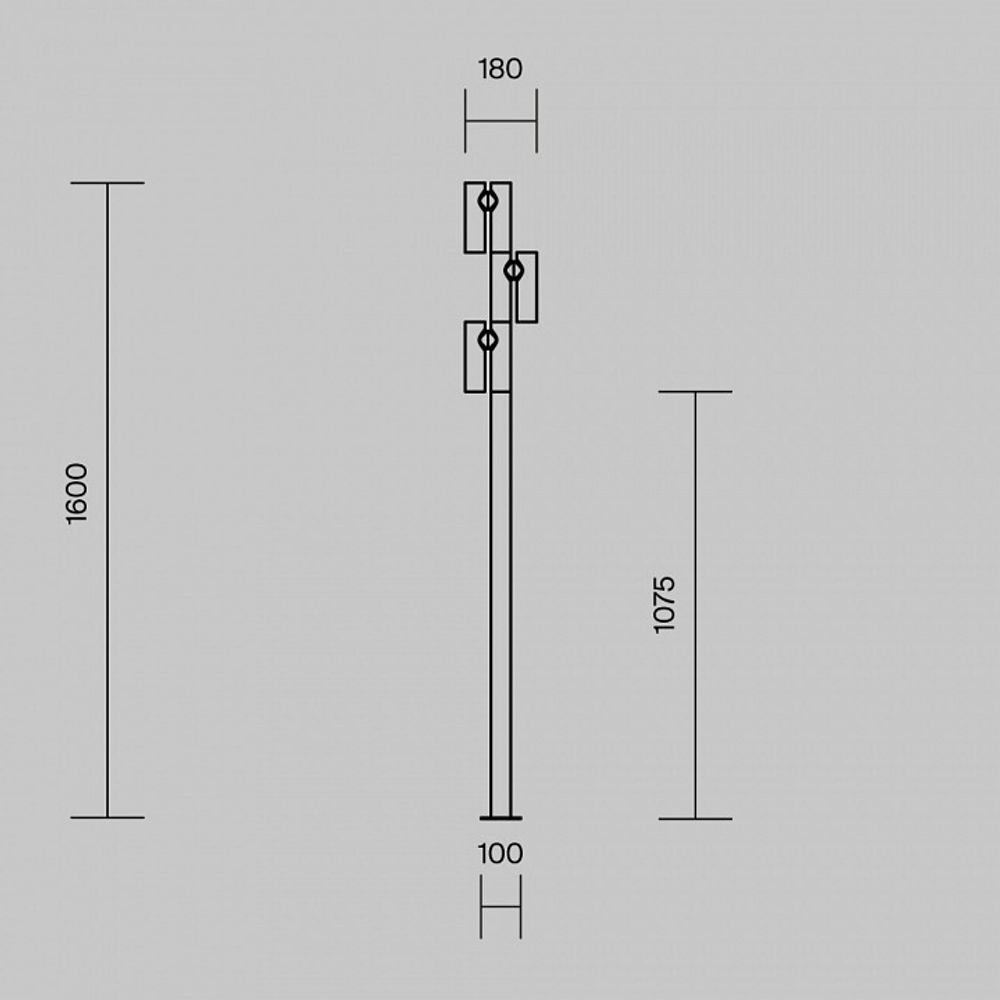 Наземный высокий светильник Maytoni Torq O494FL-L30B3K