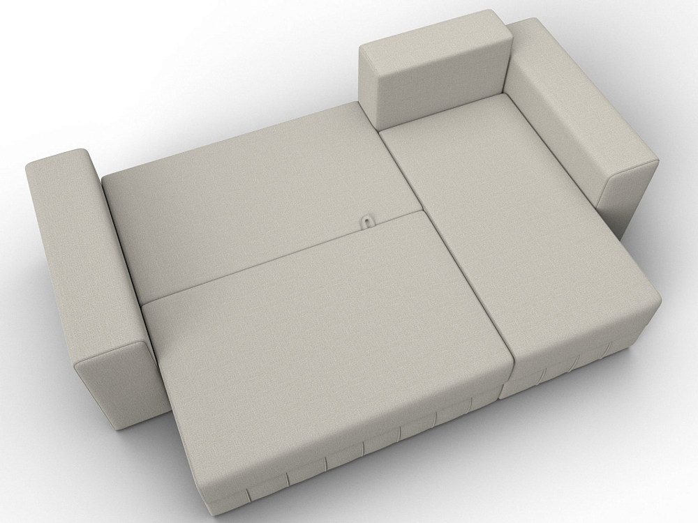 Диван угловой Лига-076 угол универсальный РОГОЖКА Амур 02 бежевый