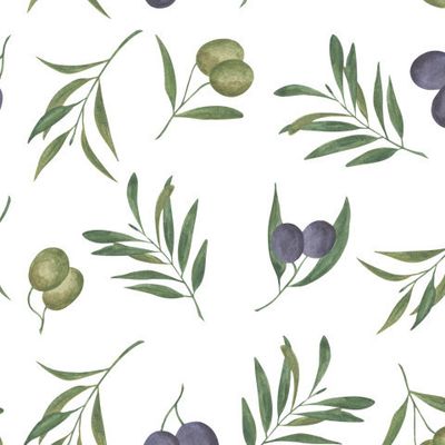 акварельные оливки