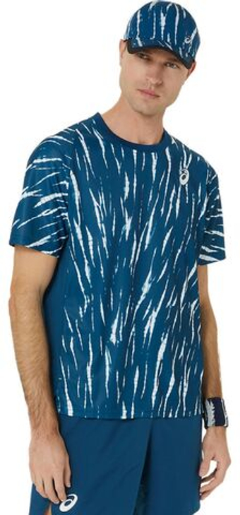 Мужская теннисная футболка Asics Game Short Sleeve - небесный