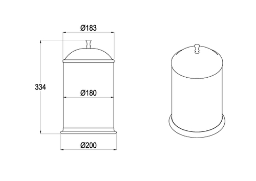 Ведро для мусора, классика Gold