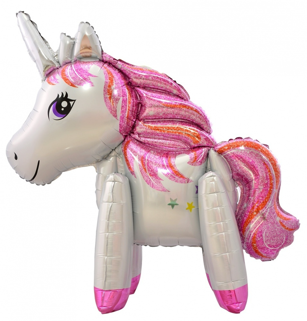 К Ходячая фигура Звездный единорог Белый 40''/102 см