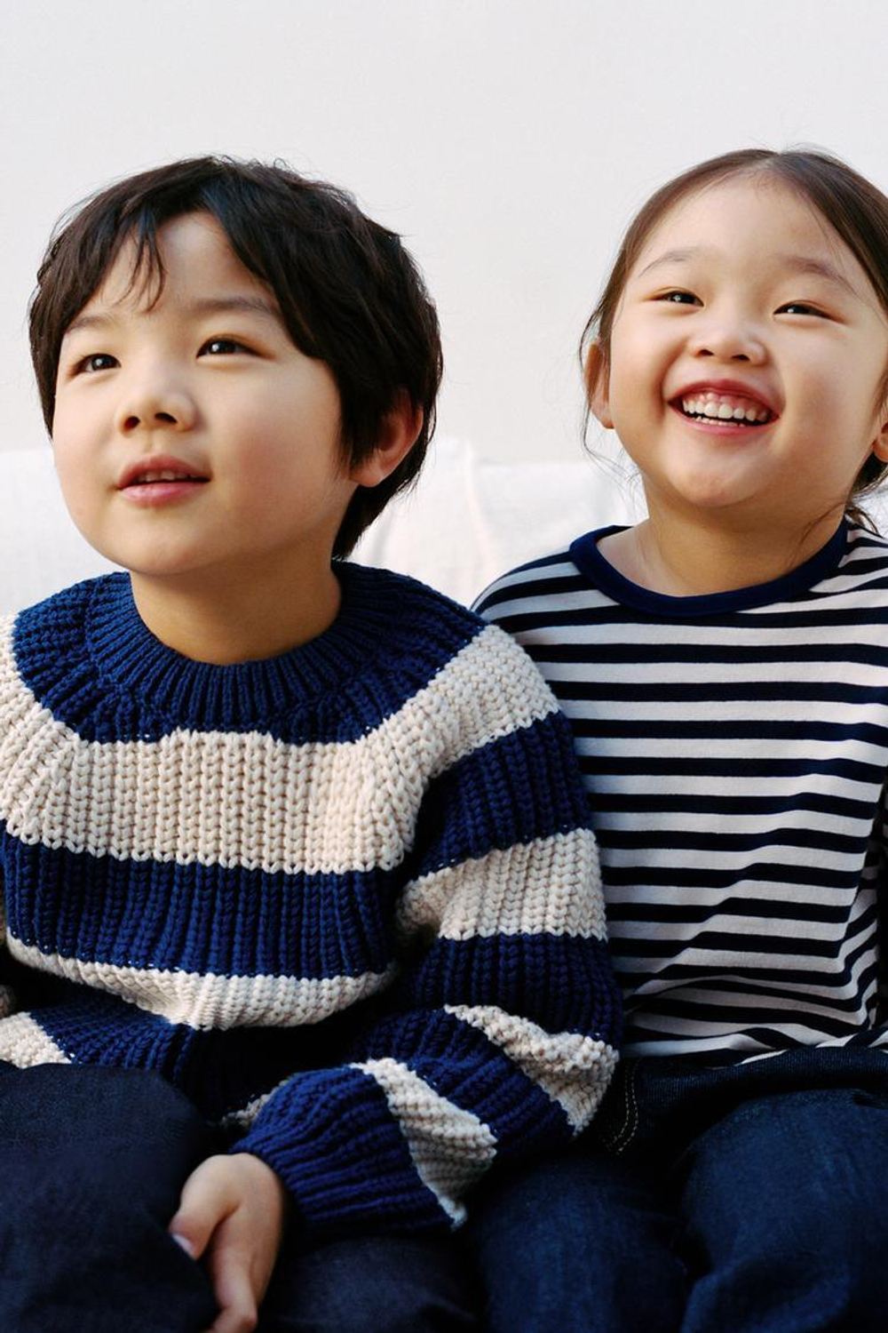 ZARA TIMELESZ - СВИТЕР КРУПНОЙ ВЯЗКИ В ПОЛОСКУ, ИНДИГО