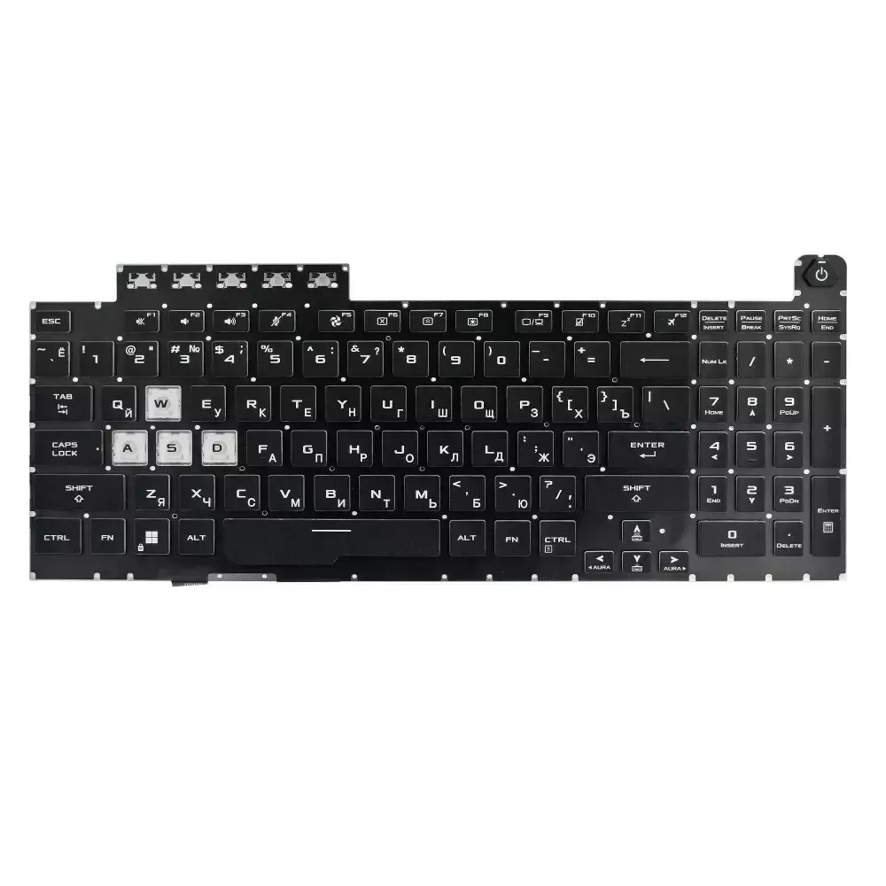Клавиатура для ноутбука Asus FX506 FX506U черная с подсветкой