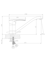 Смеситель Rossinka T40-21 для кухни