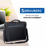 Сумка портфель BRAUBERG SYDNEY с отделением для ноутбука 17 3" откидная крышка черная 34х44х6 см