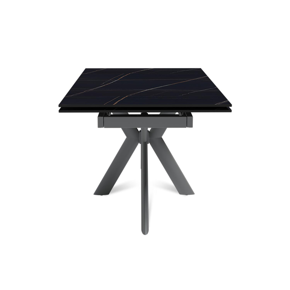 Стол раскладной Strong (160+40+40), керамика матовая Black Gold