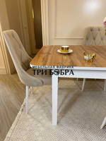 Большой кухонный стол "МАКСИ" дуб вотан и стулья "ЛОНДОН" 4 шт