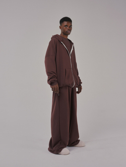 Zip-Up Hoodie LOGO French Roast