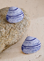 Серьги Shell blue