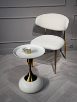 Стул обеденный Ist Casa Оскар, молочный, глянцевое золото