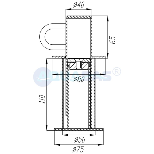ПР.000.4.2 Анкерное крепление для разделителей дорожек, плёнка