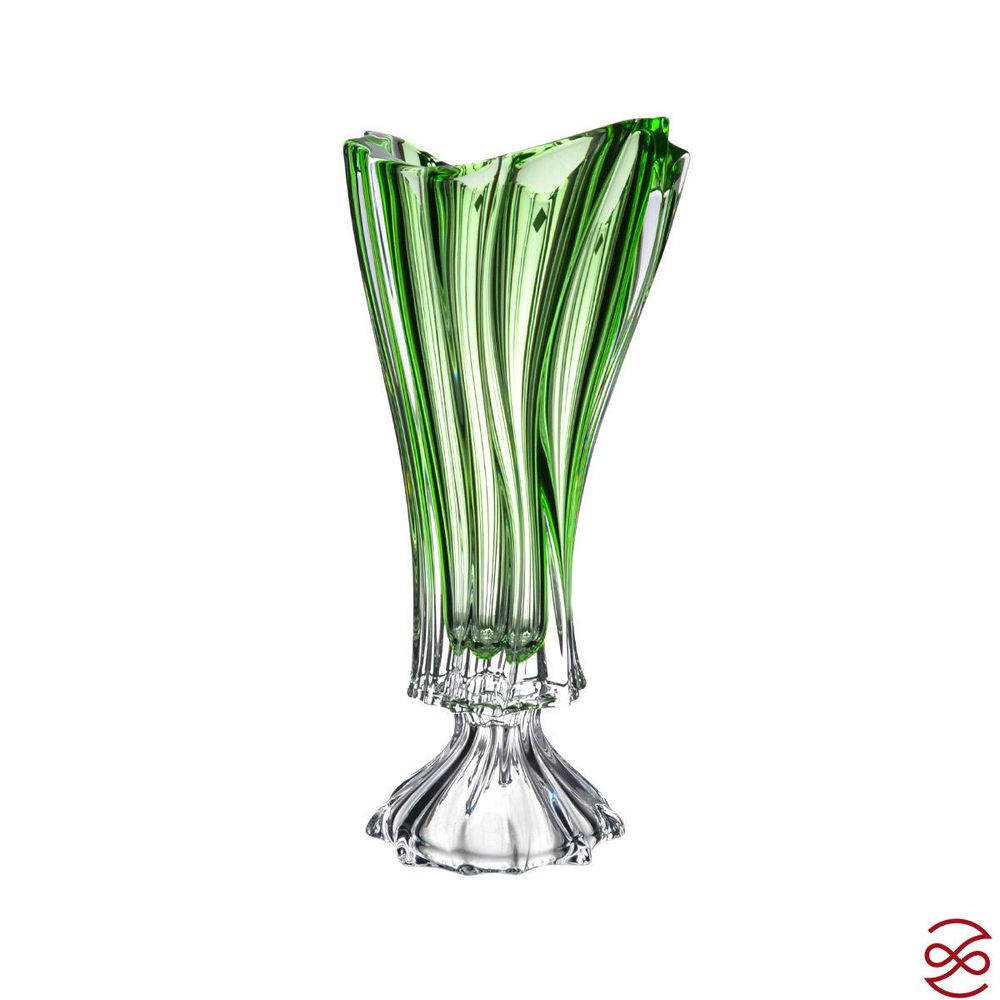 Ваза для цветов Aurum Crystal Plantica 40см green