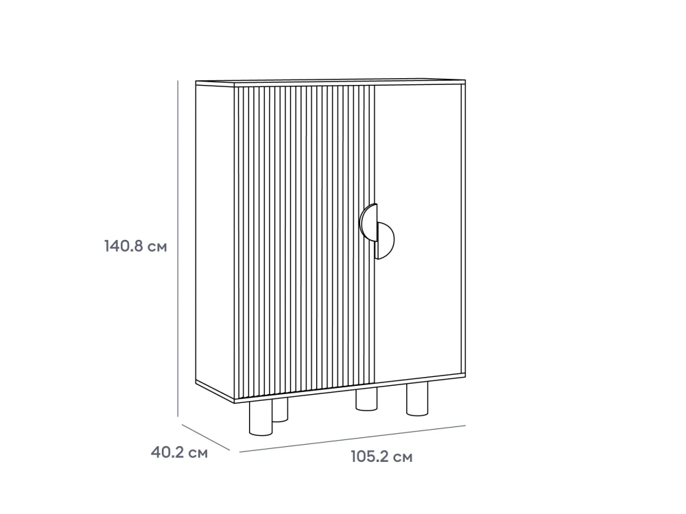 Шкаф левый Cresco