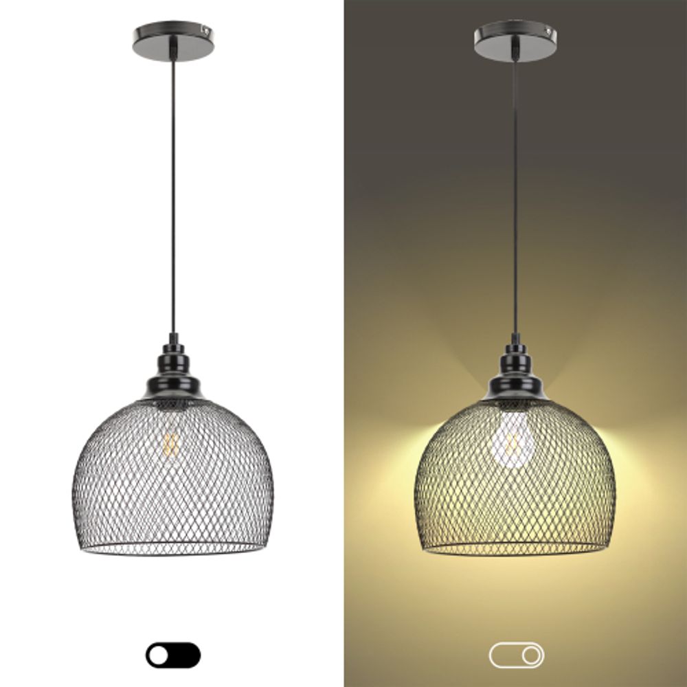 Светильник подвесной ЭРА PL7 BK под лампу E27 высота плафона 280мм подвеса 720мм черный