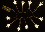 Perfeo гирлянда светодиодная "Звездочка 1" 10 LED. стекло, 1,5м, 2хАА