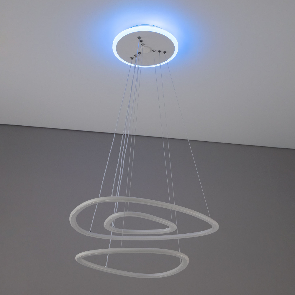 Citilux Неон Смарт CL731A330E RGB Умная подвесная люстра Белая